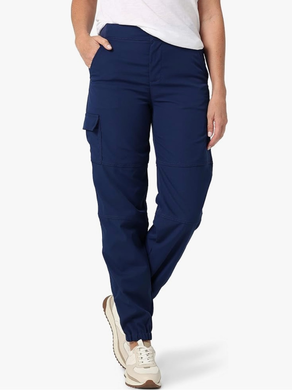 Lee Flex To Go High Rise Cargo Jogger Pants Navy 14 M NWT Hiking Gorpcore Travel